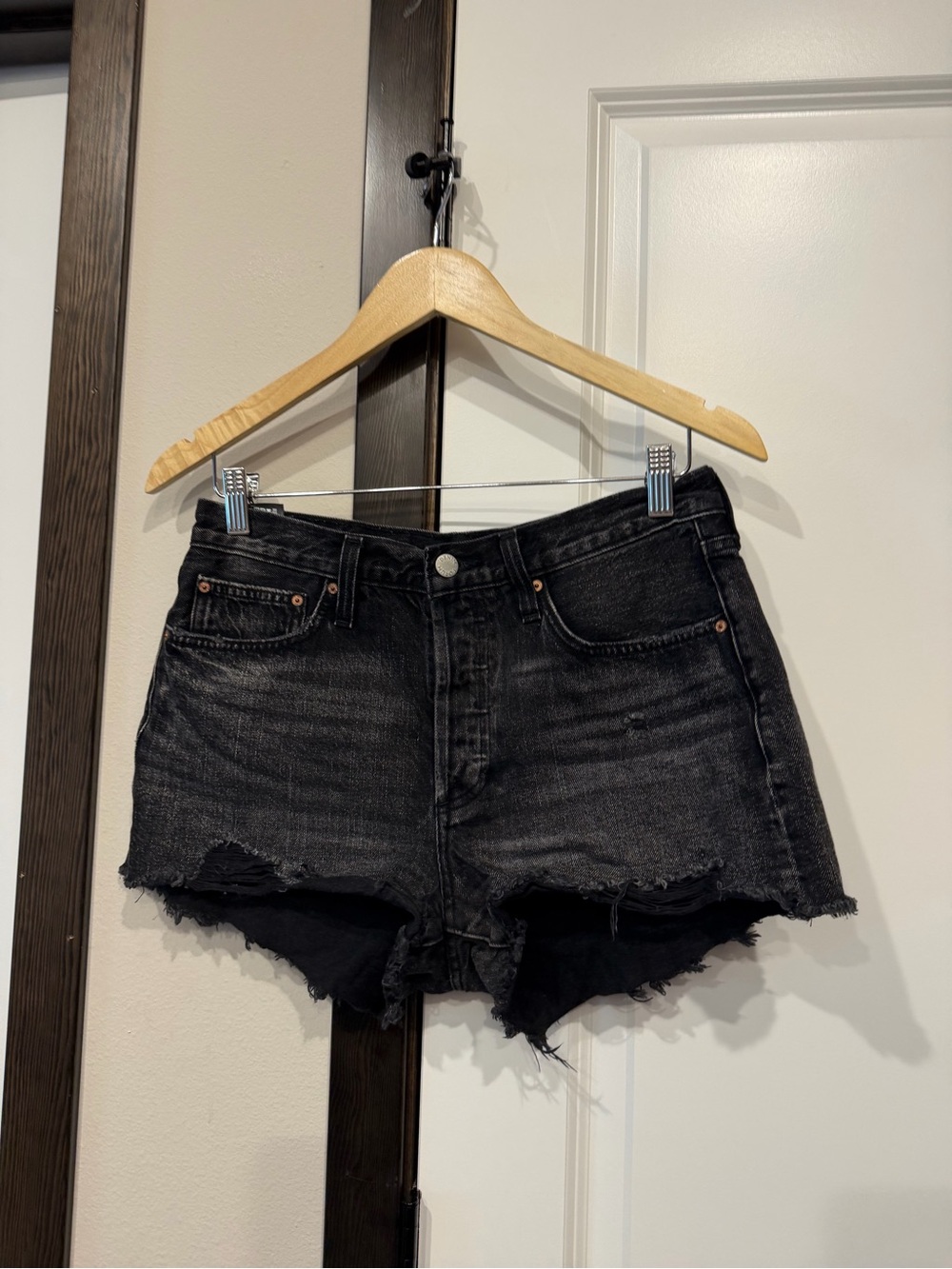 Denim forum the ex boyfriend High-Rise Denim Shorts